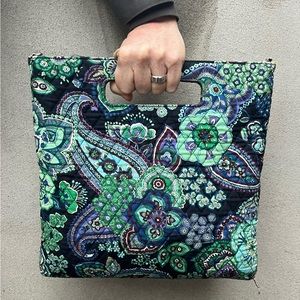 Vera Bradley Paisley Quilted Clutch 13” X 13”